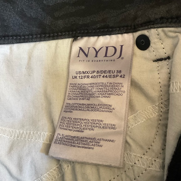 NYDJ Black and Grey Libya Zebra Jeans - Picture 6 of 7
